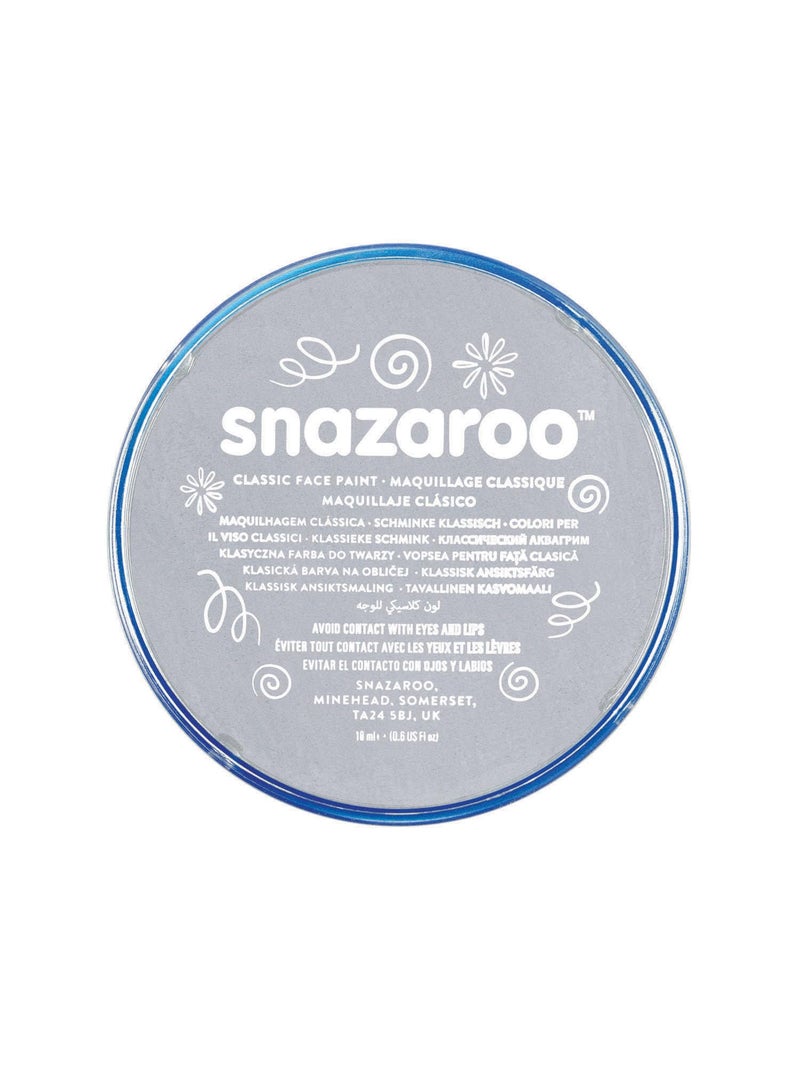 Snazaroo طلاء وجه وجسم سنزارو الكلاسيكي، 18.8 جرام (0.66 أونصة) وعاء، رمادي فاتح - Image 3